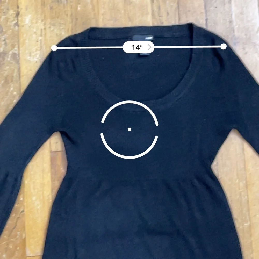 H&M- lightweight wool Black dress- Size S - Picture 9 of 12